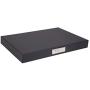 Bigso Sven Fiberboard Classic Hinged Document Box, 1.8 x 13.2 x 9.3 in, Dark Grey