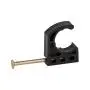 Everflow HC012 Half Clamp J-Hook with Nail For Pex Tubing Pipe Support (50 Pack), 1/2", Black