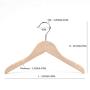 Cocomaya 12.6 Inch Unfinished Natural Wooden Kids Baby Children Toddler Hanger Coats Clothes Dress Shirts Hanger with 360 Swivel Hook, Pack of 10