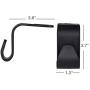 HOUSE DAY Car Seat Headrest Hooks for Car Back Seat Organizer Hanger Storage Hook Car SUV Black Purse Hook for Car Handbag Clothes Coats Grocery Bags 4 Pack