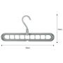 10pcs Creative 3D Space Saving Hanger Magic Clothes Hanger 9Hole Towel Hook Closet Organizer Storage Rack Color Random