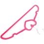 Alger Max 10 Pack Heart Style Plastic Clothes Hangers with Hook Non-Slip Heavy Duty Suit Hangers Space Saving Organizer 22LBS Capacity for Bedroom Closet Clothes Rose Red
