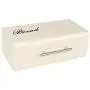 lRICE-home Storage Container Boxes Heavy Duty Rectangle Flip Iron Bread Bin Loaf Canister - White