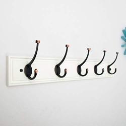 Standing Entryway Coat Rack Hanging Clothes Hooks Nordic Coat Hook Hanger Wall Hanging Wall Coat Hook Wall Creative Row Hook (Color : White, Size : 5 Hooks)