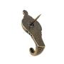 Colonial Shape Push Pin Hangers Wall Hooks (12 - Pack， Antique Brass)