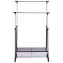 9rit_shop Sufficient Storage Double Adjustable Cloth Hanger Garment Rack 9rit_shop Sufficient Storage Double Adjustable Cloth Hanger Garment Rack