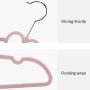 5 Pcs Clothes Hangers Drying Rack Flocking Scarf Coat Hanger Wardrobe Storage Space Saving Holder (Color : A-5)