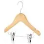 HANGERWORLD 12 Natural Wooden 11.8inch Kids Notched Coat Clothes Garment Hangers Non Slip Adjustable Clips HANGERWORLD 12 Natural Wooden 11.8inch Kids Notched Coat Clothes Garment Hangers Non Slip Adjustable Clips