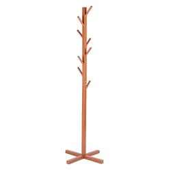 Jeffergarden Wooden Tree Coat Rack 8 Hooks Clothes Rack Stand for Coats Hats Scarves Bag Hallway Entryway Coat Hanger Stand for Clothes, Suits, Accessories(2#)