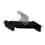 Skirt/Pants Sturdy Plastic Hangers with Swivel Hook Sturdy Clip Black Color Pack of 10 (10)