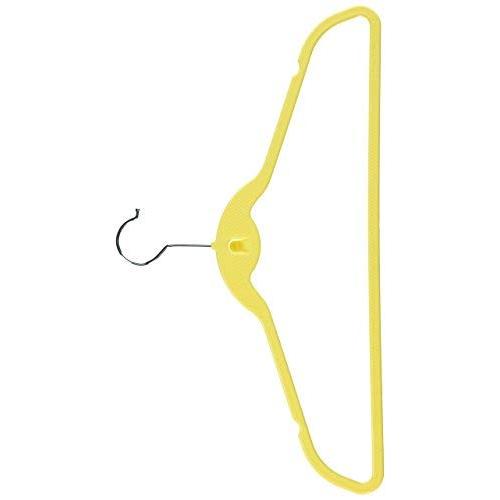 BriaUSA Cascade Hangers Yellow Steel Swivel Hooks -Slim, Sturdy Saves You Extra Space - Set of 10