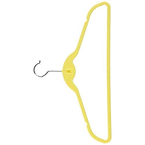 BriaUSA Cascade Hangers Yellow Steel Swivel Hooks -Slim, Sturdy Saves You Extra Space - Set of 10