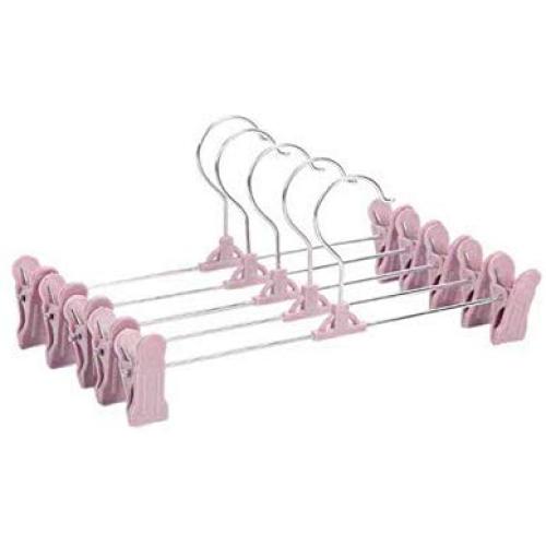 10pcs Random Color Plastic Clip Hangers Clothes Hangers,for Closet Coat Skirt Dress Shirt Hangers Home Accessories