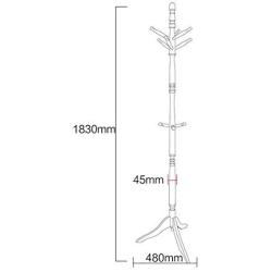 coat rack Solid Wooden Coat Racking Continental Creative Hanging Hanger Clothes Rack Modern Simple Hall Bedroom Hanger (Color : B)