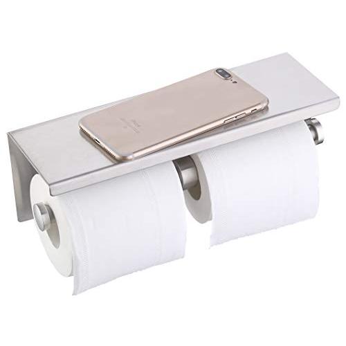 KES Dual Toilet Paper Holder RUSTPROOF Stainless Steel Bathroom Double Tissue Paper Towel Roll Holder Hanger Wall Mount Brushed Finish, BPH201S2-2 KES Dual Toilet Paper Holder RUSTPROOF Stainless Steel Bathroom Double Tissue Paper Towel Roll Holder Hanger Wall Mount Brushed Finish, BPH201S2-2