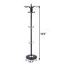 Chenway Desk Clothes Coat Rack Floor Hanger Simple Coat Rack for Bedroom Hanging Coat Hat Hanger Living Room Shelf 40x40x175cm Black [Ship from USA Directly] (B)