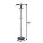 Chenway Desk Clothes Coat Rack Floor Hanger Simple Coat Rack for Bedroom Hanging Coat Hat Hanger Living Room Shelf 40x40x175cm Black [Ship from USA Directly] (B)