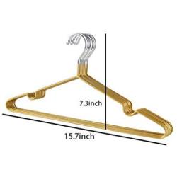 Yuqianjin Stainless Steel Hangers Non-Slip Suit Coat Hangers, Metal Clothes Hanger with Rubber Coating, 15.7 Inches ， Set of 20 (Color : 02)