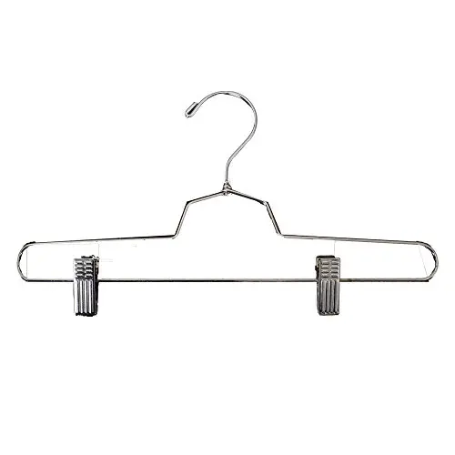 NAHANCO SLD-PANTHU 14” Heavy Duty Commercial Steel Metal Skirt Pant Hanger Chrome (Pack of 25) NAHANCO SLD-PANTHU 14” Heavy Duty Commercial Steel Metal Skirt Pant Hanger Chrome (Pack of 25)