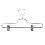 NAHANCO SLD-PANTHU 14” Heavy Duty Commercial Steel Metal Skirt Pant Hanger Chrome (Pack of 25)