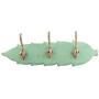 Indianshelf Handmade 1 Artistic Vintage Green Wooden Small Wall Hooks Hangers/Key Hooks for Clothes
