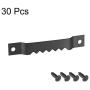 uxcell Sawtooth Picture Hangers, 2 3/5 Inch Double Hole with Screws for Frame Hanging, 30 Pcs (Black)