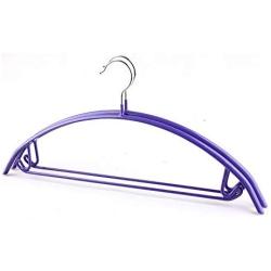 Clothes Racks Hanger Seamless Dip Semi-Circular Non-Slip Shoulder Dress,10pcs, Standard Hangers (Color : Purple)