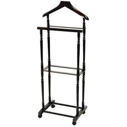 Frеnchi Hоmе Furnishing Home Decor Men Suit Valet Stand with Hanger, Espresso