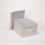 Household Essentials 113 Storage Boxes with Lid and Handle - Natural Beige Canvas - Large