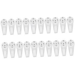 Fityle Pack of 20 Picture Hangers for Brick, Concrete and Cinder Block - Extra Strength pins/Plastic -Invisible Traceless(Punch Free) -Holds Max 5kg Load