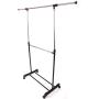 KepooMan Garment Rack Portable Collapsible Clothes Hanging Rack Rolling Garment Hanger Adjustable Hanger Rail Clothing Rack Shelf with Lockable Wheels -Silver