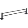 KTY Bathroom Double Towel Bar SUS 304 Stainless Steel Bath Wall Shelf Rack Hanging Towel Dual Hanger Contemporary Style, Black Finish