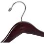 2 Quality Two-Tone Wooden Suit Hangers with Velvet Pants Bar Smooth Finish Solid Wood Coat Hanger with 360° Swivel Hook - Camisole, Jacket, Pant, Dress Clothes Hangers (Mahogany, 2)