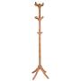 Wooden Coat Rack Stand | Entryway Free Standing Wood Tree Coat Racks Hanger Floor Clothes Hanging Stand (Yellow)