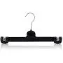 HANGERWORLD 10 Black 11.8inch Plastic Coat Clothes Garment Pants Skirt Clip Hanger HANGERWORLD 10 Black 11.8inch Plastic Coat Clothes Garment Pants Skirt Clip Hanger