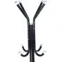 Iusun Coat Rack Three-Legged Stand Tree Hall Tree Entryway Storage Shelf Wood Look Accent Furniture for Clothes Hat Bag Hanger Floor Bedroom Multi-Function Simple-Ship from USA (Black)