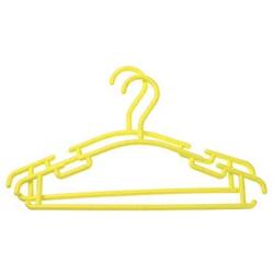 Peony red 10Pcs/Set Portable Children Clothes Hanger Toddler Baby Clothes Coat Plastic Hangers Hook Household for Kids Clothing Organizer,Yellow