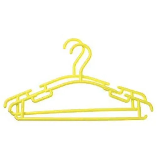 Peony red 10Pcs/Set Portable Children Clothes Hanger Toddler Baby Clothes Coat Plastic Hangers Hook Household for Kids Clothing Organizer,Yellow