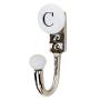 Indianshelf Handmade 1 Artistic Vintage White Ceramic Flat Key Hooks Holders/Heavy Duty Hooks for Garage