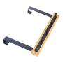 KeepTpeeK Over The Door Hook Hanger Organizer for Coats, Hoodies, Hats, Scarves, Purses, Leashes, Bath Towels & Robes Men and Women Clothing Rack 5 Hooks (Black)