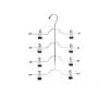 5 Quality 4-Tier Pant Skirt Trouser Hangers Heavy Duty Metal and Clips (5)