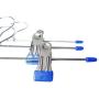 MEIYIN 10 Pcs Stainless Steel Trouser Hanger Rack Coat Pants Hangers Clothes Holder with 2 Adjustable Non-Slip Clips 28cm
