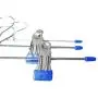 Dsxnklnd 10 Pcs Stainless Steel Hanger Rack Clothes Holder with 2 Adjustable Non-Slip Clips 28cm