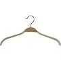International Innovations Durable Natural Finish Wooden Clothes Hangers with Soft Non-Slip Strips Boxes of 100 100 Piece