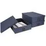 Bigso Oskar Canvas Letter Storage Box, Blue Bigso Oskar Canvas Letter Storage Box, Blue