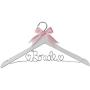 Bride to Be Wedding Dress Hanger, Hanger with Bride Wire for Wedding Gown in Anatto Wood, White Wood, and Natural Wood, Perfect Gift for the Bride on her wedding or Bridal Shower! (White Wood)