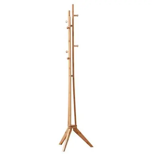 Simple Coat Rack Floor-Standing Hanger Multifunctional Wood Clothes Rack (Color : Primary Color) Simple Coat Rack Floor-Standing Hanger Multifunctional Wood Clothes Rack (Color : Primary Color)