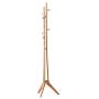 Simple Coat Rack Floor-Standing Hanger Multifunctional Wood Clothes Rack (Color : Primary Color)