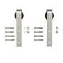 2 Satin Nickel Brushed Sliding Barn Door Hardware Hanger Rollers,Side Mount Standard Wheel 2 Satin Nickel Brushed Sliding Barn Door Hardware Hanger Rollers,Side Mount Standard Wheel