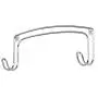 mDesign Metal Wire Wall Mount Ironing Board Holder - 2 Strong Hooks Hold Ironing Board, Towels, Cleaning Brushes, Spray Bottles, Coats - for Laundry Rooms, Utility Rooms, Closets, Garages - Chrome
